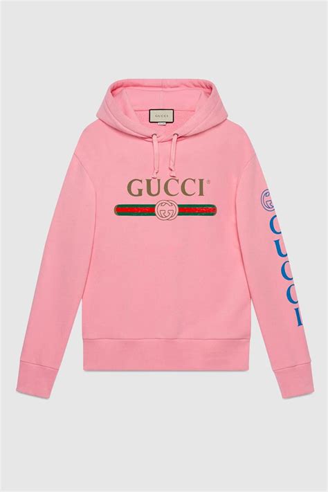 gucci pink and gold sweatshirt|hot pink Gucci sweatshirt.